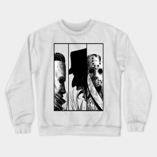 Horror Team Black and White Crewneck Sweatshirt